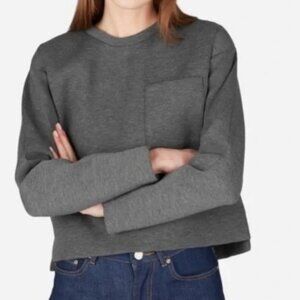 Everlane grey fleece pullover size S